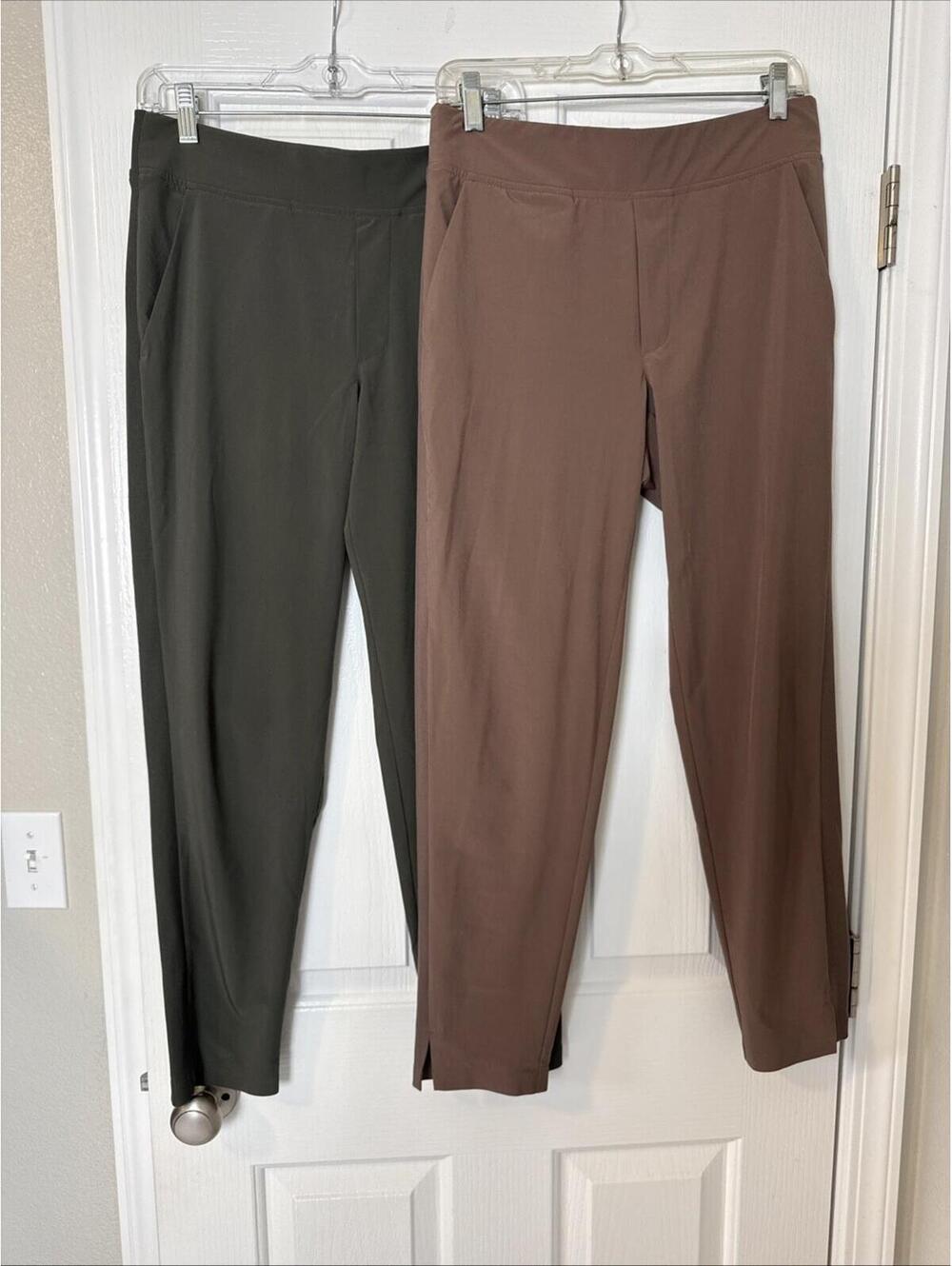 Lot 2 Athleta Pants Women's 4 Brooklyn Ankle Stretch Comfort Casual Lightweight - Picture 1 of 11